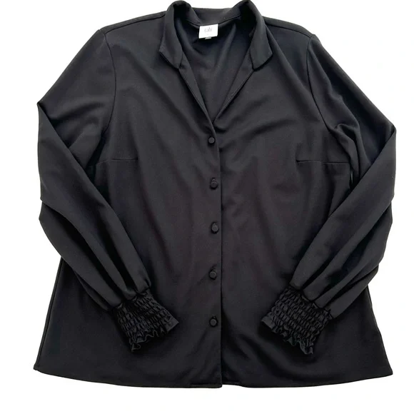 Cabi Composer Top Womens Large Black Button Up Long Sleeve Style 4746 Career - Picture 2 of 9
